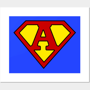 Superhero Symbol Letter A Posters and Art